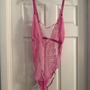 Adore Me Pink Lace Chemise